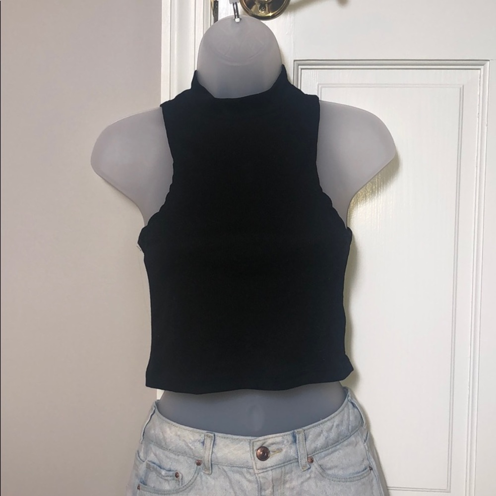 Wishful Thinking Black High Neck Tank Top